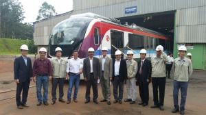 Secretário Carlos Martins e presidente da CTB conhecem novos trens do metrô de Salvador