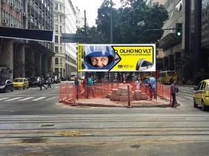 Placas serão espalhadas pelo Centro do Rio. Foto: Divulgação / Secretaria Municipal de Transportes do Rio