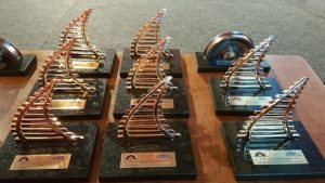 Troféus dos indicados ao Prêmio Ferroviário de Passageiros