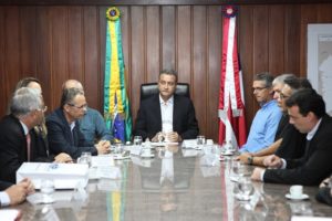 O Governador da Bahia, Rui Costa, recebeu os dirigentes da ANPTrilhos, em Salvador
