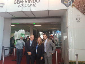 O Diretor Executivo da ANPTrilhos, João Gouveia, e a Superintendente da ANPTrilhos, Roberta Marchesi, prestigiaram a abertura da Feira Negócios nos Trilhos - NT EXPO