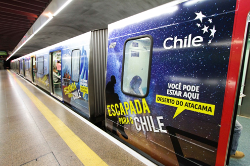 Leia mais sobre o artigo Chile destaca seus destinos turísticos no metrô de São Paulo