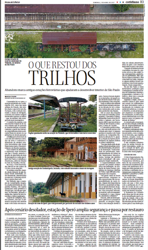 Leia mais sobre o artigo Folha é premiada por reportagens sobre antigas estações ferroviárias