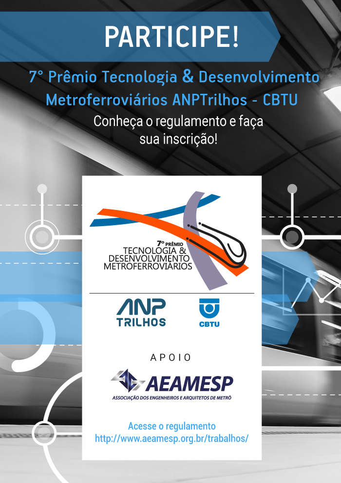 Leia mais sobre o artigo Participe do 7º Prêmio Tecnologia & Desenvolvimento Metroferroviários ANPTrilhos-CBTU