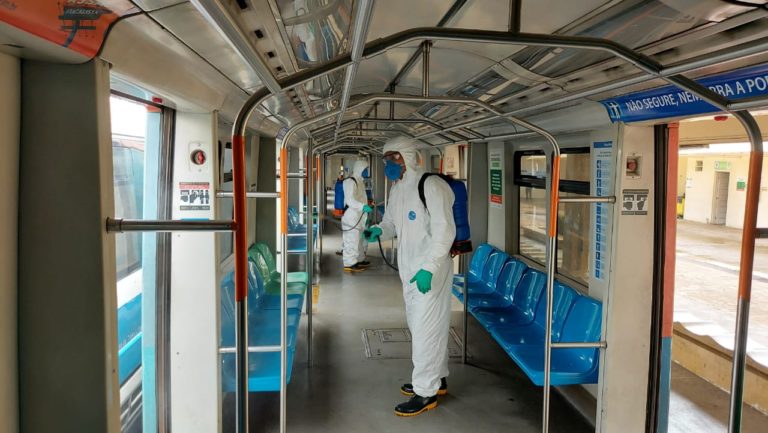 Leia mais sobre o artigo CBTU Natal realiza mais uma sanitização nos trens e Estação Natal