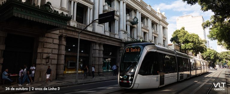 Leia mais sobre o artigo Linha 3 do VLT Carioca completa dois anos de operação