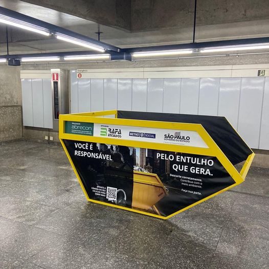 Leia mais sobre o artigo Caçambas no Metrô de São Paulo alertam para o descarte correto de entulho