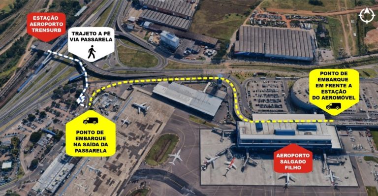 Leia mais sobre o artigo Linha do Aeromóvel, da Trensurb, terá serviço interrompido para obras no Aeroporto Salgado Filho