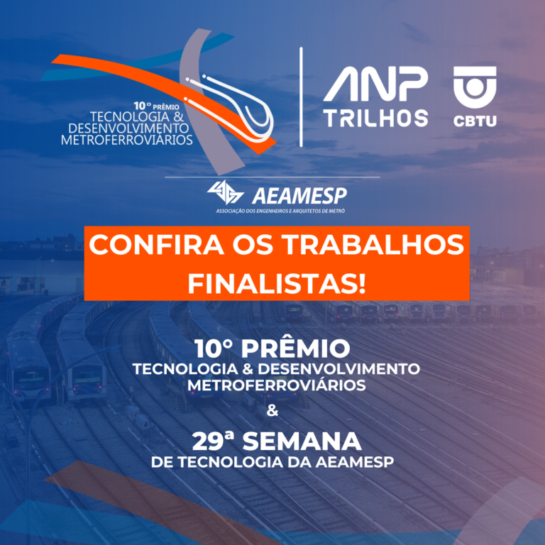 Leia mais sobre o artigo ANPTrilhos e CBTU divulgam finalistas do 10º Prêmio Tecnologia & Desenvolvimento Metroferroviários