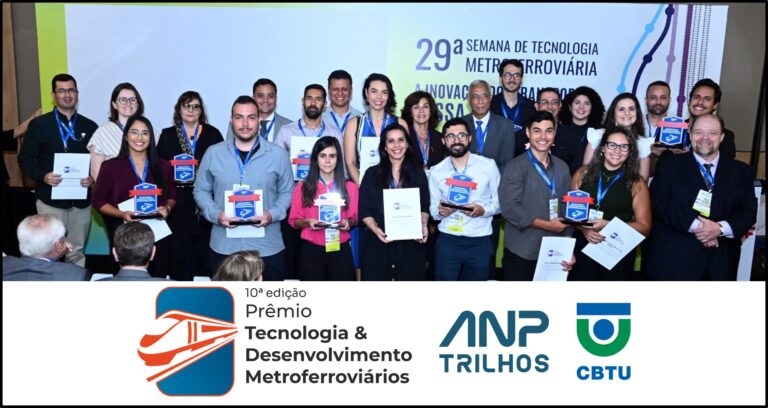 Leia mais sobre o artigo Profissionais do setor metroferroviário recebem o 10º Prêmio Tecnologia & Desenvolvimento Metroferroviários ANPTrilhos-CBTU