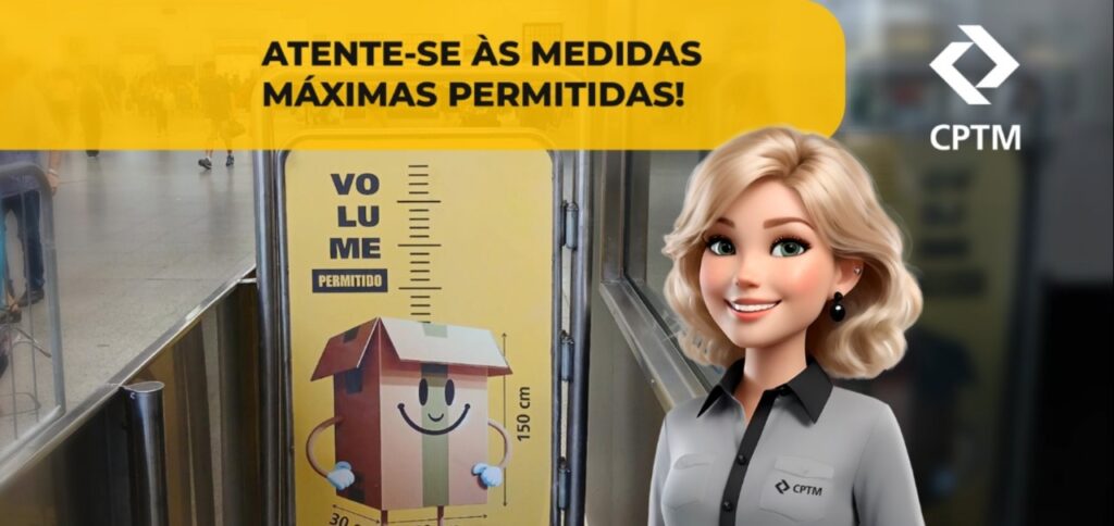 Leia mais sobre o artigo CPTM lança campanha para orientar passageiros sobre transporte de volumes nas estações e trens