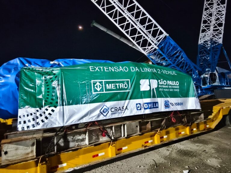 Leia mais sobre o artigo Componentes do novo Tatuzão “Hebe Camargo” começam a chegar a Capital